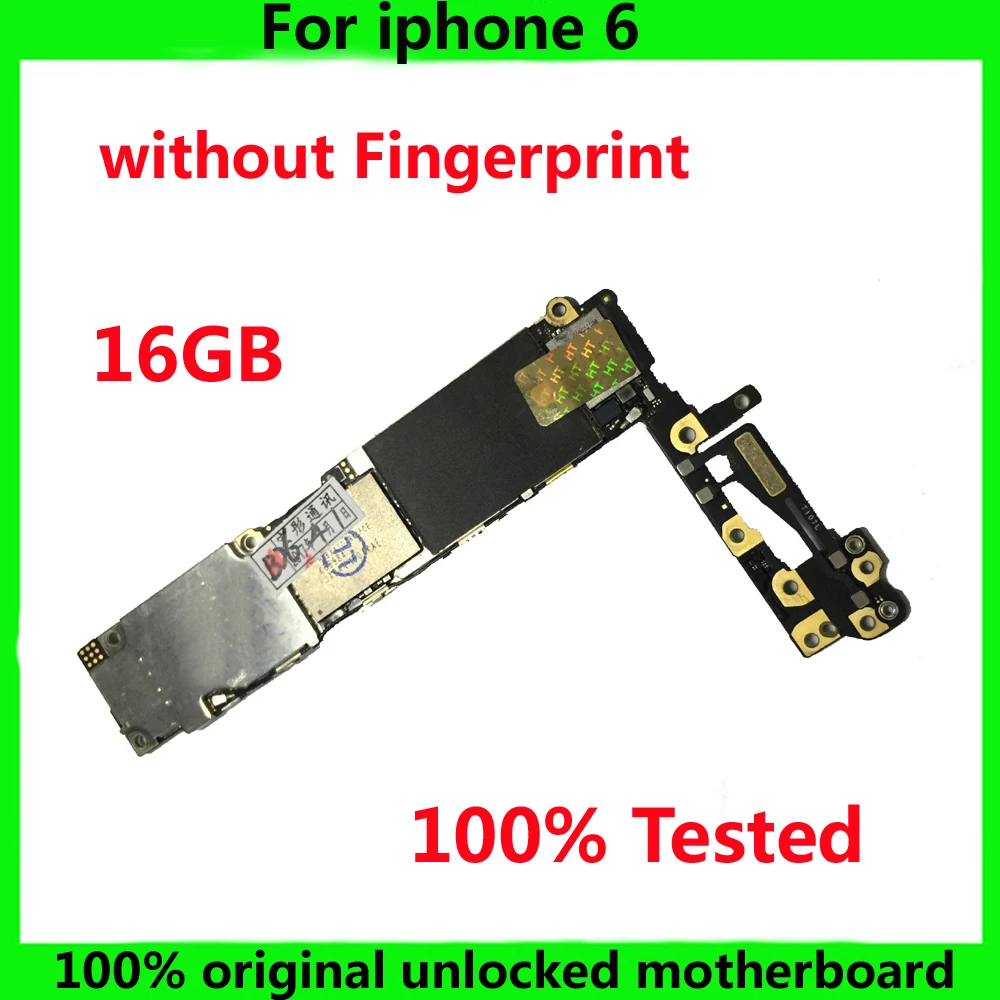 

16GB 100% original mainboard Worldwide unlock Clean iClolud motherboard without touch ID for iphone 6 IOS system logic board