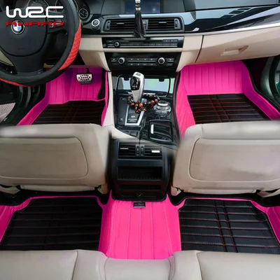 Правая ведущая левый привод ярко-розовый цвет 5d индивидуальные автомобильные коврики для Volkswagen Sagitar для Golf, jetta, POLO GOLF MAGOTAN и все автомобильные коврики