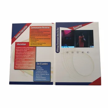

Custom production design 7inch video Brochure Universal Video Greeting Cards watching booklet for Advertising busines on hotsale