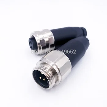 

M22 sensor connector waterproof 7/8 male&female plug screw threaded coupling 3 4 5 Pin