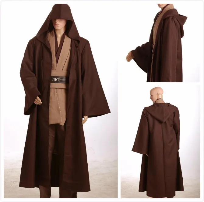 Звездные войны джедая рыцарь Obi-Wan Kenobi Косплей Костюм коричневая версия