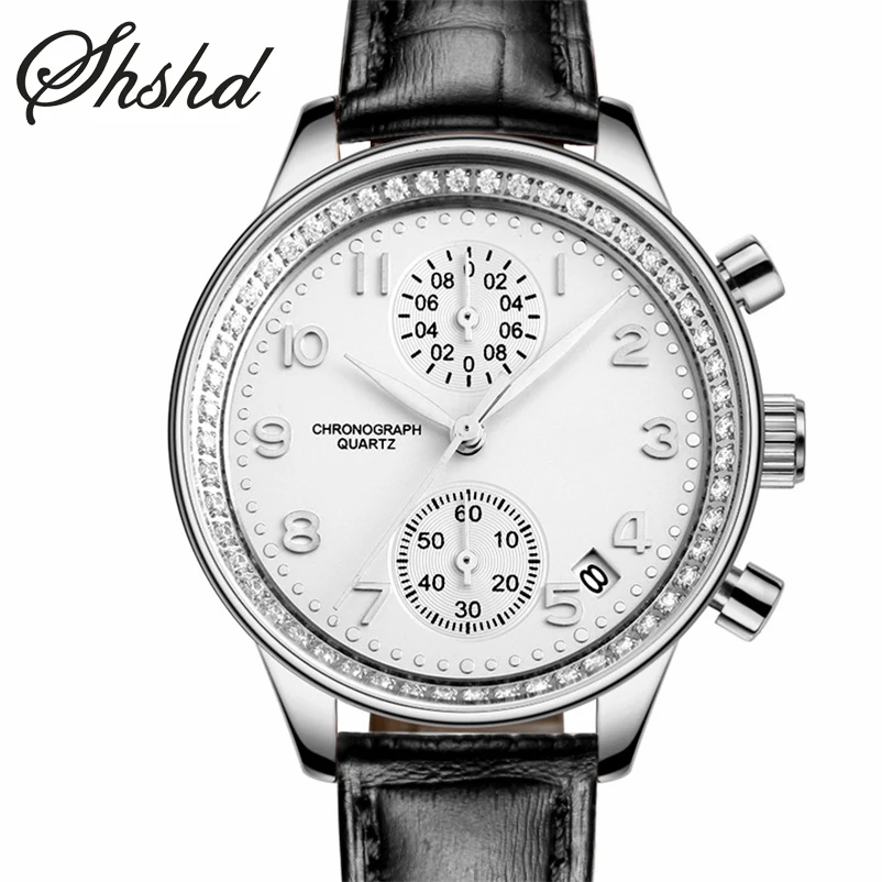ФОТО Diamond Ladies Wristwatches Fashion Diamond Women Watch Dress Quartz Leather Strap Clock Women Water Resistant Relogio Feminino