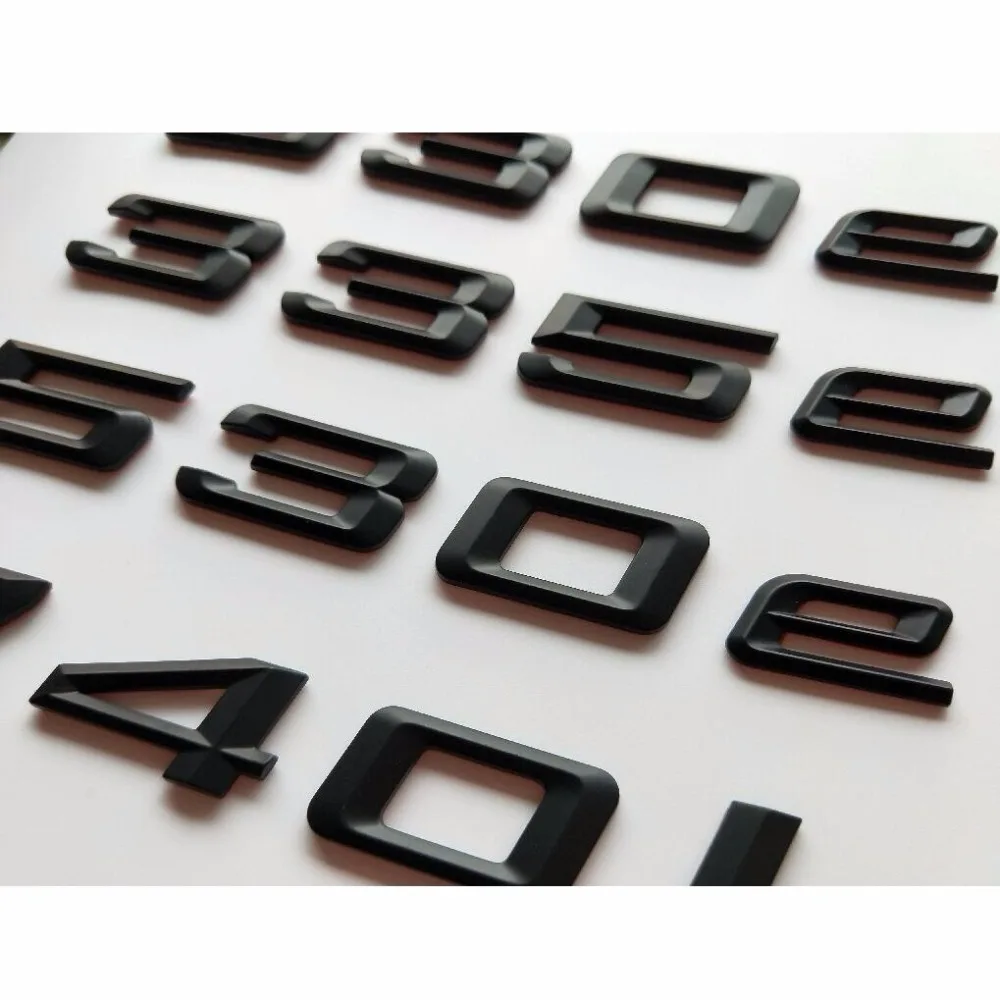 Tampa do Tronco Autocolante para Bmw Preto Fosco Letras Emblemas Emblema 325e 330e 335e 520e 528e 530e 550e 740e 740le 750le 6 High Quality Automóveis e motos