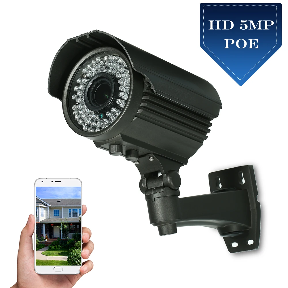 5MP Камера HD Пуля POE IP COMS Сенсор IR CUT с помощью приложения на телефоне Управление