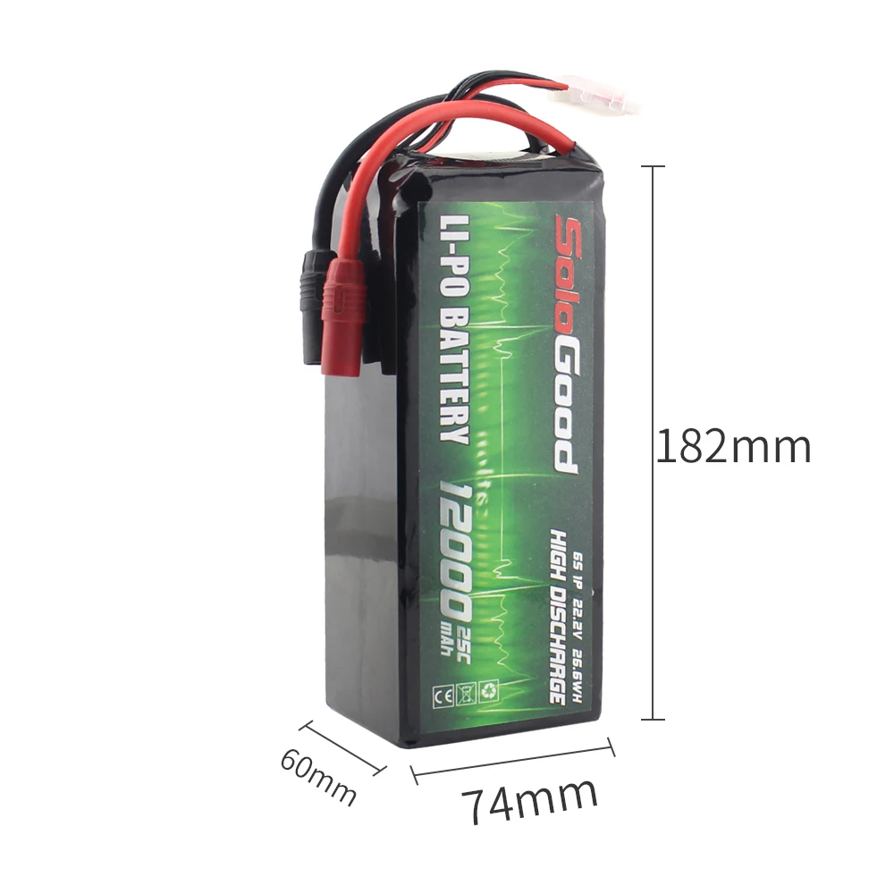 SoloGood 22000 16000 12000 MAH 22,2 V 6S литиевые батареи для авиационной модели большой емкости для защиты растений БПЛА