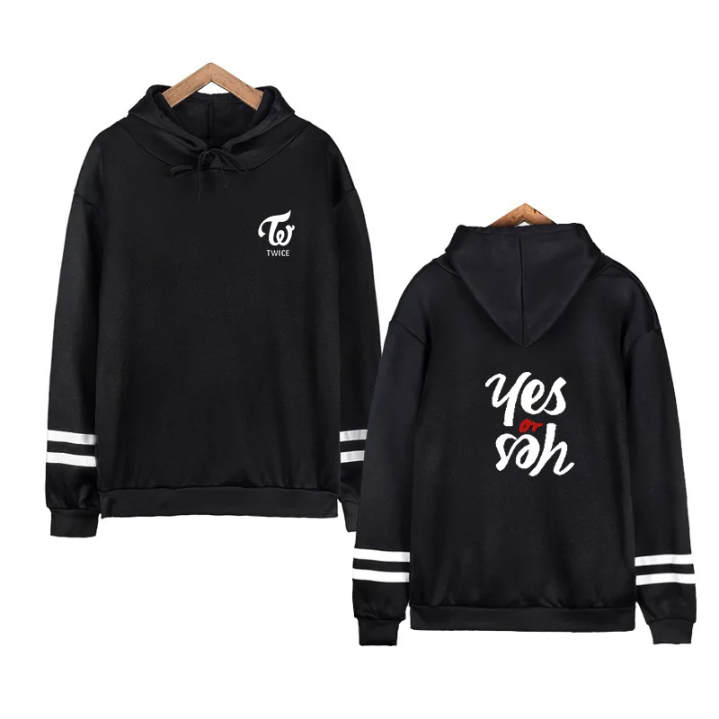  TWICE Hoodie Latest Album Yes Or Yes Around Plus Hooded Men And Women Korean Version Long-sleeved D