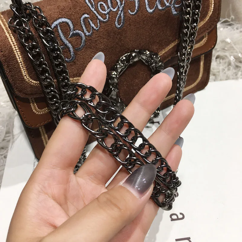 Fashion Design Women Leather Letter Shoulder Bag Female INS Popular Luxury Handbag Chains Crossbody Flap Bolsa For Lady SS3495 (6)