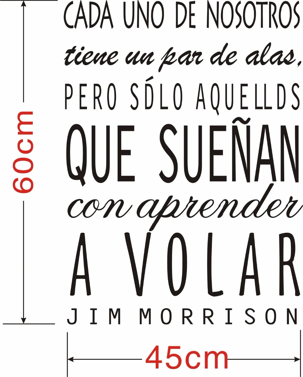 Creative Spanish Quote Wall Decals Cada uno De nosotros Peel Wall