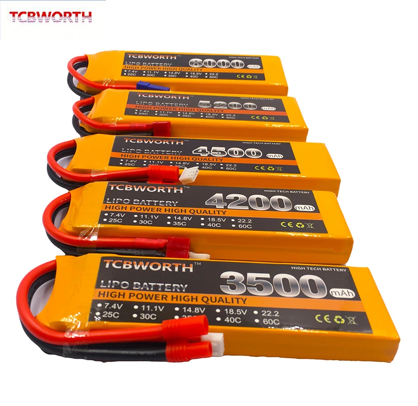 Аккумулятор LiPo 2S 7 4 В 3500 мАч 3800 4200 5000 30C 40C 60C для радиоуправляемого самолета