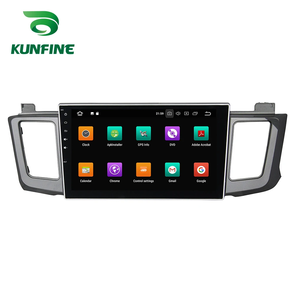 Discount Octa Core 4GB RAM Android 8.0 Car DVD GPS Navigation Multimedia Player Car Stereo Deckless for TOYOTA RAV4  2012-2015 Radio 1