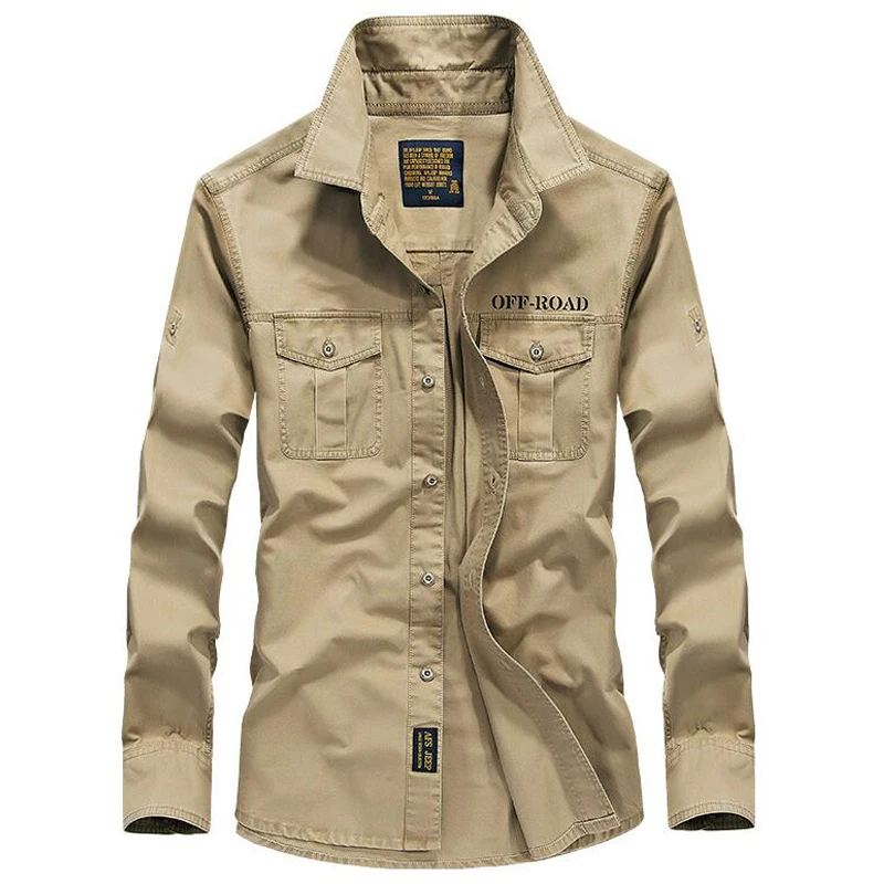 Мужские рубашки с длинным рукавом camisa social military из 100% хлопка брендовые