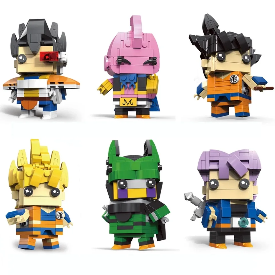 Brickheadz Dragon Ball Z супергерой Железный человек Marvel Супер Герои Бэтмен Фигурки строительные блоки кирпичи головы игрушки