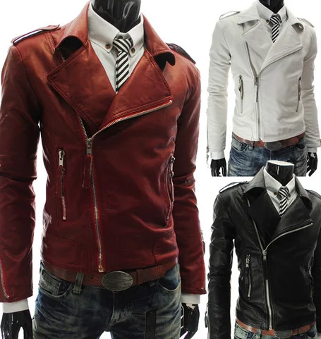 

Indian Sari Dresses Indian Dress Sari 2017 Cotton Hot New Fashion Personality Zipper Collar Men's Leather Jacket Locomotive