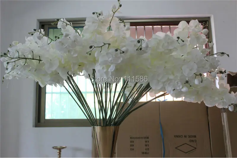 Spr 10pcs/pc Free Shipping Artificial Butterfly Orchid Silk Flower Wedding Table Centerpieces