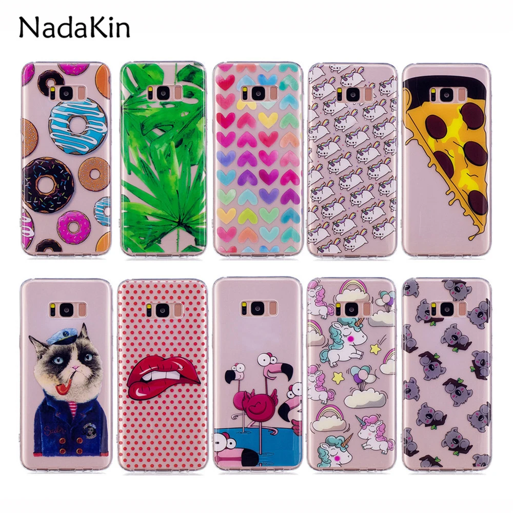 

Silicone Soft TPU Phone Case Capa for Samsung Galaxy S8 Plus Note 8 A3 A5 J3 J5 2016 2017 EU Version Painted Back Shell Cover