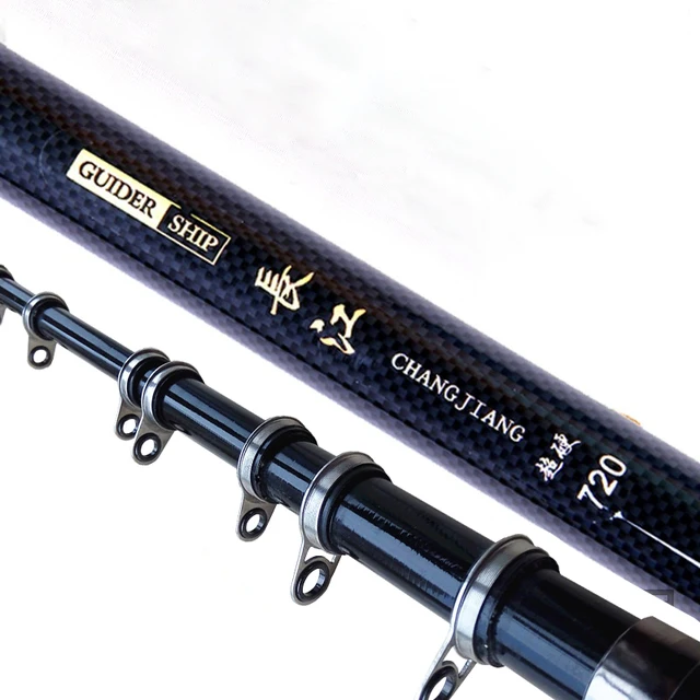 Cheap 3.6m 4.5m 5.4m 6.3m 7.2m Feeder Fishing Rod Spinning Pole Hand Fishing Tackle Carbon Fiber Telescopic Rock Fishing Rod M7