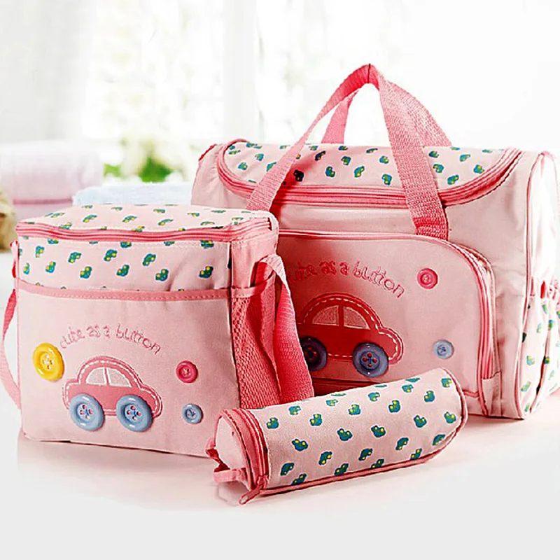 

4 PCS/Set Fashion Multifunctional baby diaper bag baby nappies bag mummy maternity bag ladies messenger bag 5 Models