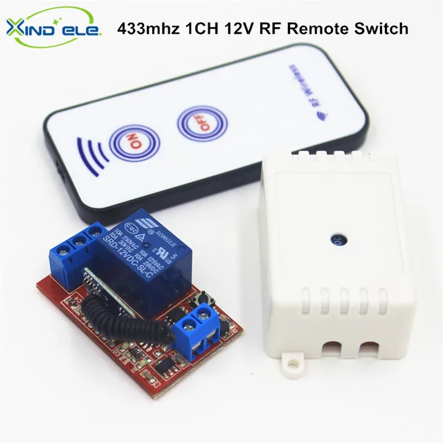 433.92mhz Universal Remote Control Switch DC 12V 10A 1CH Receiver Relay