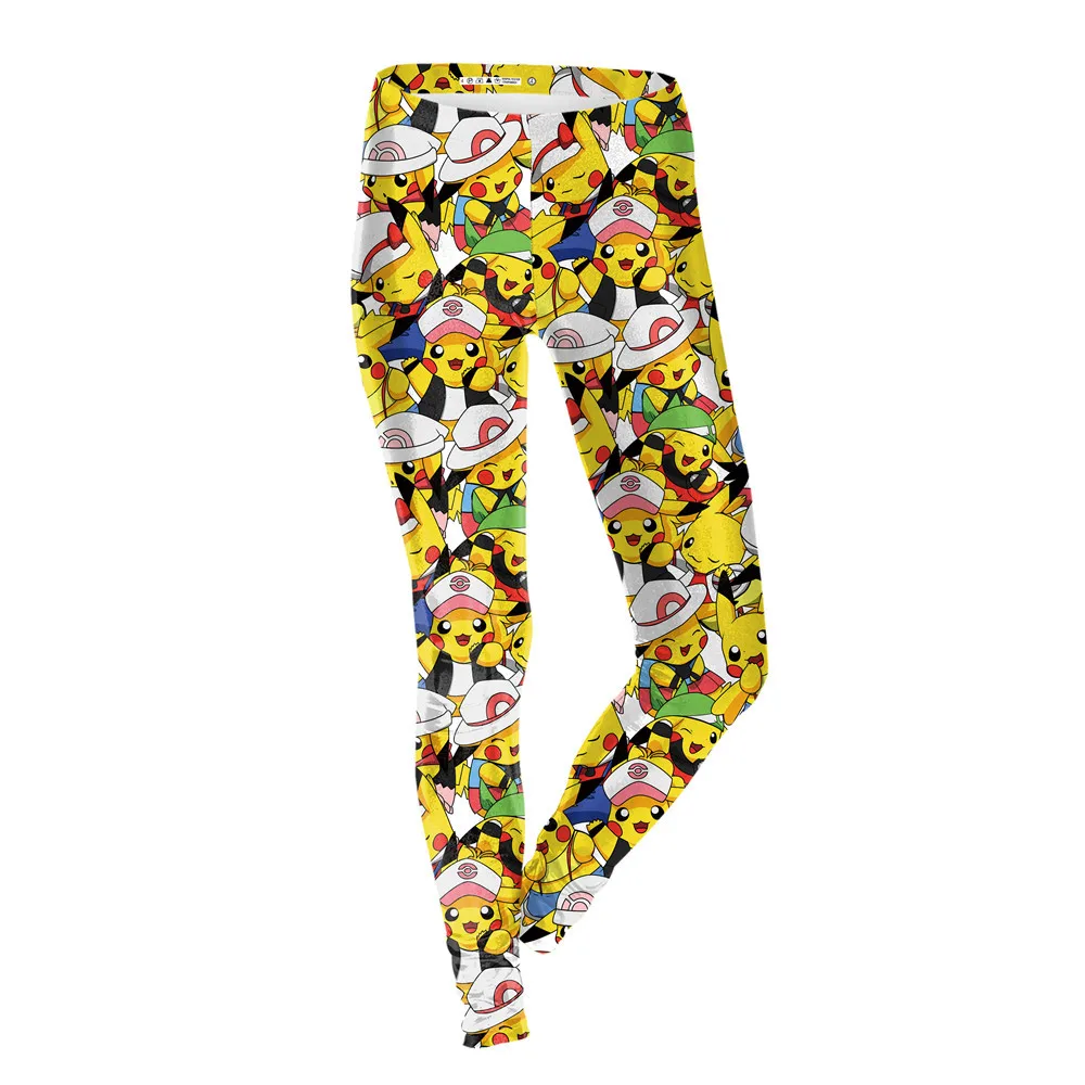 amazon leggings FCCEXIO Simple Cartoon Pokemon GO Designs Gray Female Leggings Spring Casual Women's Stretch Legging Soft Jegging Fitness Legins faux leather leggings
