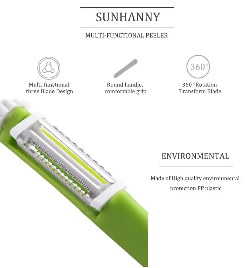 Sunhanny Многофункциональный 360 градусов Жюльен-нарезка овощей тонкой соломкой машина для очистки фруктов от кожуры или кожицы картофеля морковь Терка ломтерезка Кухня инструменты для приготовления пищи