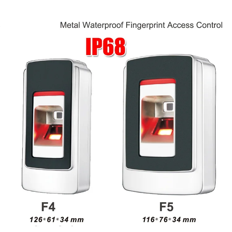 F5 Outdoor IP68 Waterproof Biometric Fingerprint RFID Door Access Control with RFID Card Reader