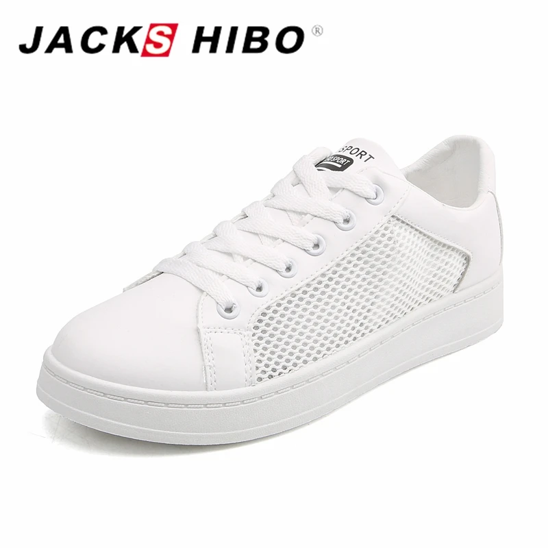 JACKSHIBO/летние дамские туфли на плоской подошве белый Цвет женские кроссовки
