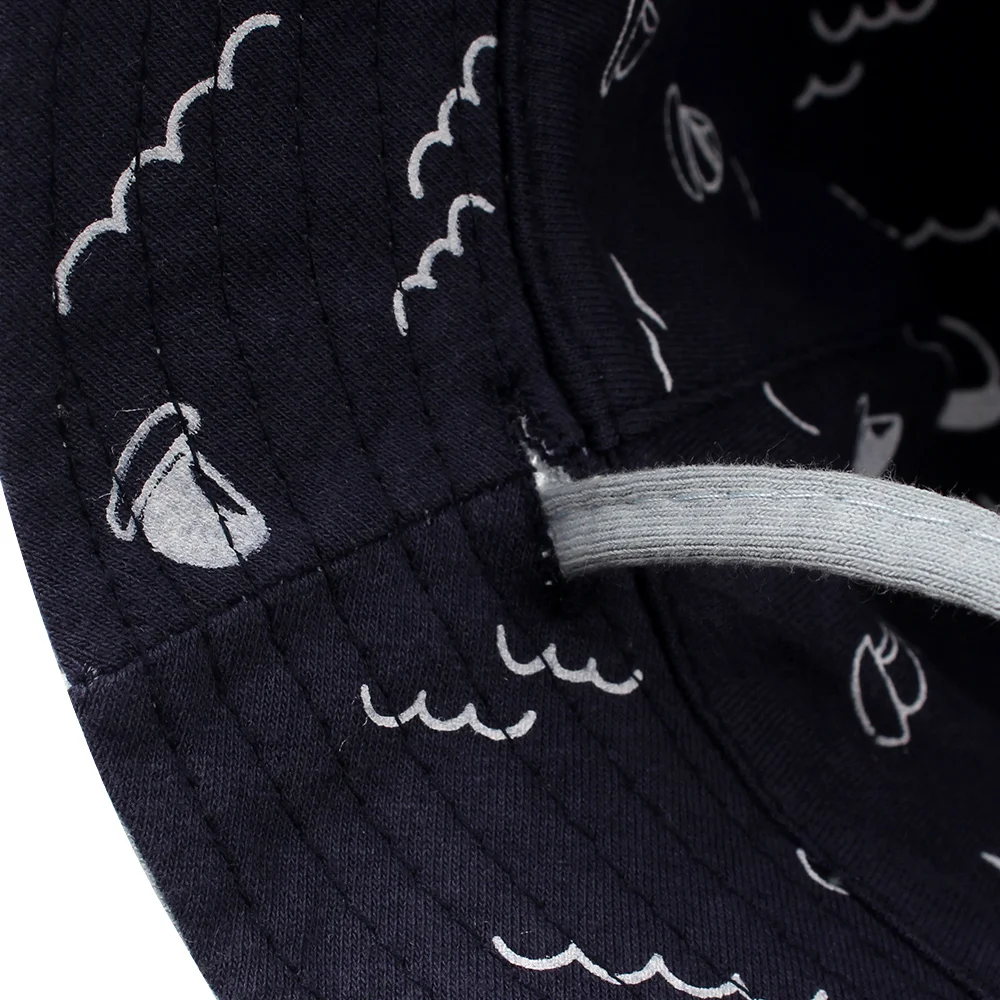 Fashion Smile Baby Bucket Hat 2 Side Use Cute Print Baby Hat For Girls Lace Up Wide Brim Boys Cap Autumn Baby Boys Clothing   (14)