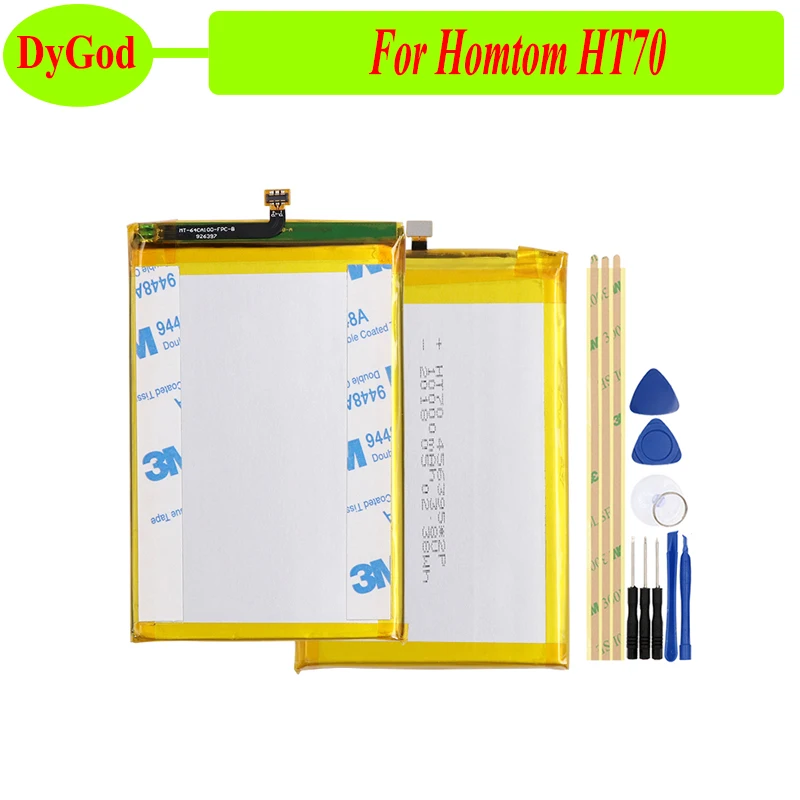 

DyGod For Homtom HT70 Battery 10000mAh High capacity Replacement for Homtom HT70 Mobile Accessories+tools