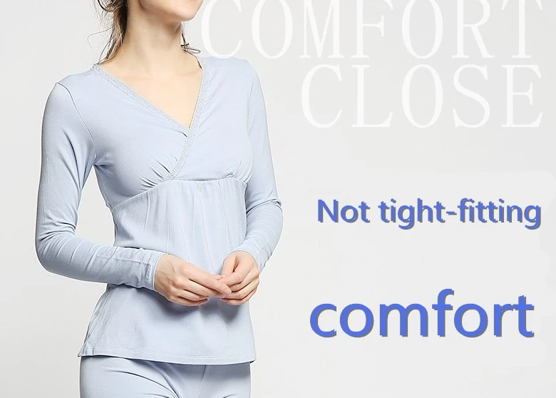 Модальные ткани для беременных Для женщин пижамы костюм грудного вскармливания костюмы Портативный грудного вскармливания одежда