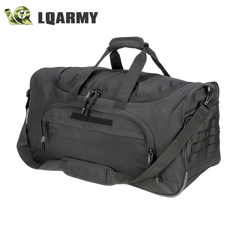 

LQARMY 68.6L Military Large Duffel Bag Shoulder bag Handbag Dual-use Package for Fitness, Swim and Travel (Black)
