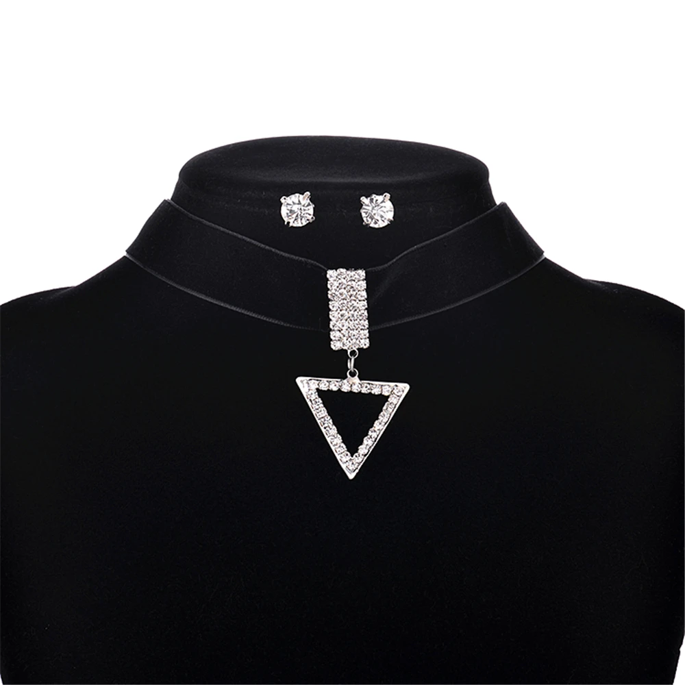 Trendyou Jewelry Колье с geomitric Подвески серебряные колье бархат Цепи для Для женщин ls171113