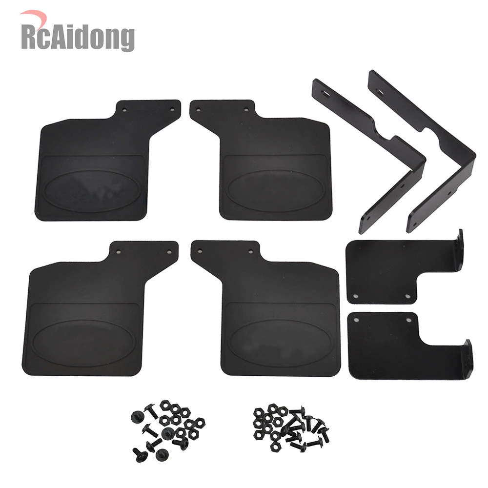 1 Set TRX4 Front & Rear Mud Flaps Rubber Fender Mudguard for 1/10 RC Crawler Traxxas TRX 4 82046-4 Ford Bronco Ranger XLT