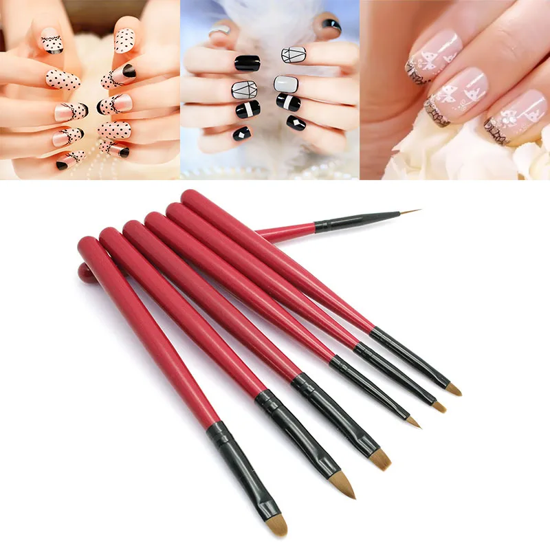 

ELECOOL 10pcs Nylon Wood Handle Brush Nail Pen Brush Gradient Paint Pen Drawing Brush Personality DIY Nail Pen Manicure Brush