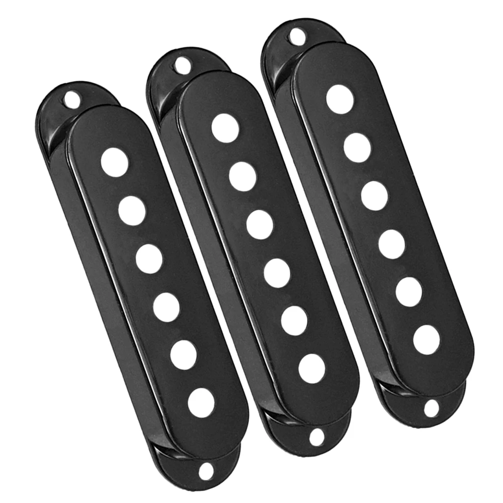 Tooyful 3 pcs Single Coil SSS Humbucker Pickup Covers for Strat ST Squier SQ Electric Guitar Replacement Parts
