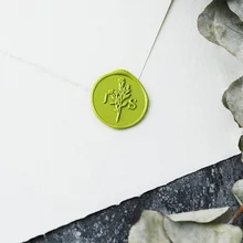 Индивидуальная восковая печать наклеек с цветами, Персонализация 2 инициалов конверт печать, Свадебный Воск Печать Наклейки, 23 Цвета