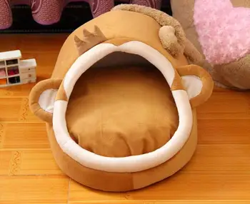 

Cute cartoon dogs cats bed doggy autumn winter warm house supplies puppy fashion kennels products pet dog cat nest 1pcs S M L