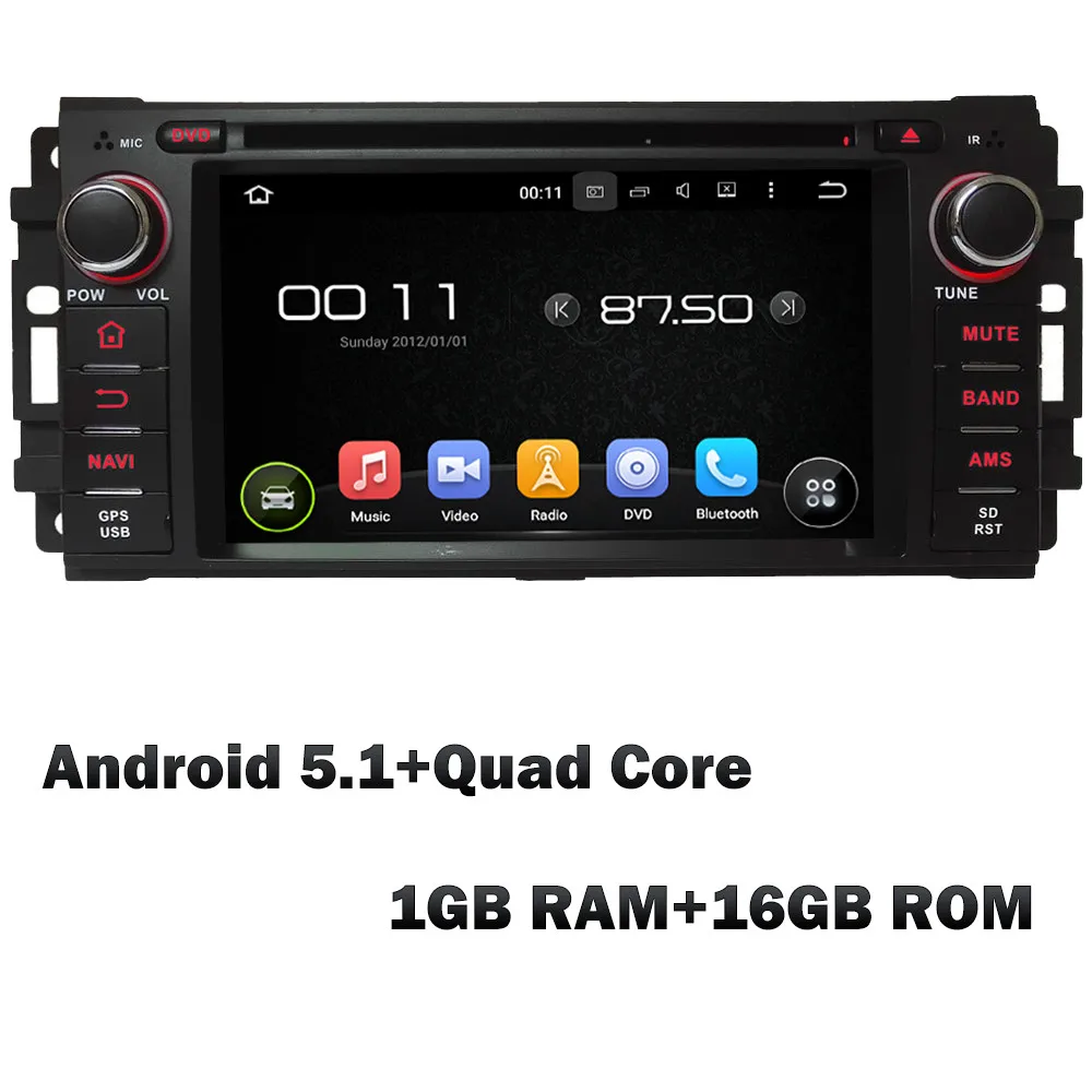 Android 5.1 KLYDE Восьмиядерный 4 Гб ОЗУ Android 8 Автомобильный dvd-плеер для Dodge Dura Dakota Caliber Journey Avenger Durango Challenger ram 1500 2500 - Цвет: Android 5.1