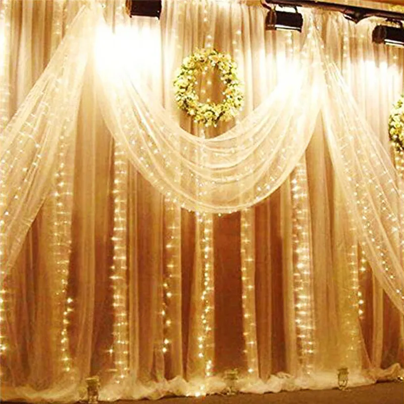 

3x3 300 LED Icicle string fairy Lights Christmas remote led Wedding Party Curtain string Lights garland Garden Decoration