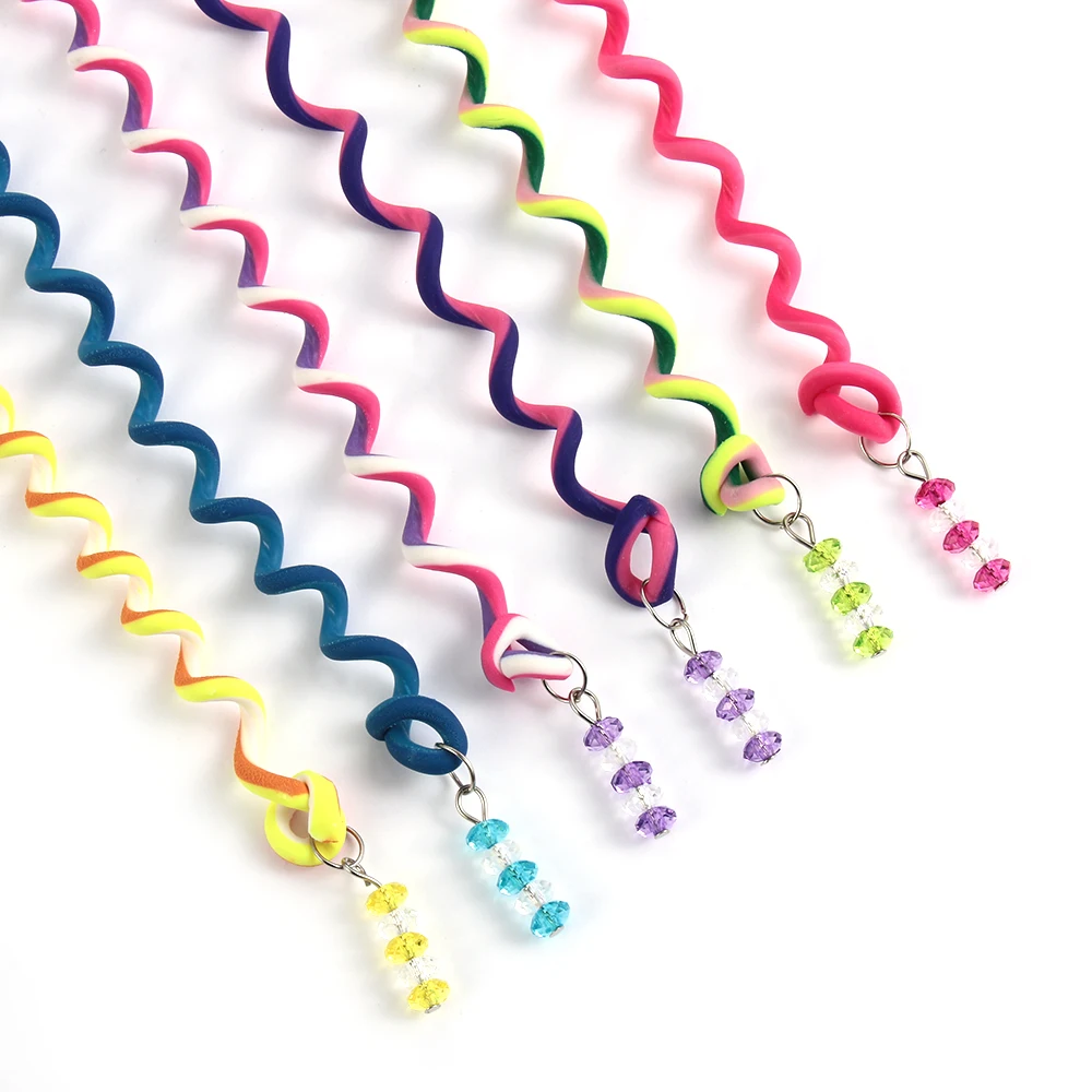 Fashion Rainbow Color Curler Hair Braid for Cute Girl Hair Styling Tools Hair Roller Braid Hair Styling Accesories 6 Pcs/lot