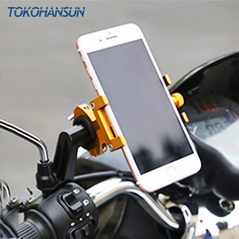 

TOKOHANSUN Holder For Phone Metal Bike Bicycle Universal Cell Phone Holder Motorcycle Handlebar Mount Handle Phone Support