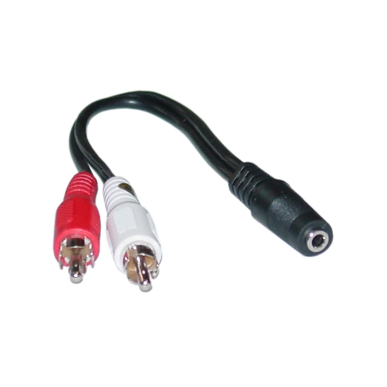 

NEW 6 inch 2 RCA x Male to 1 x 3.5mm Stereo Female Y-Cable