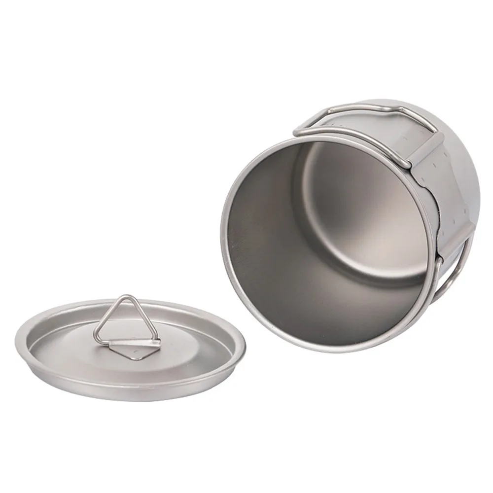 Outdoor Pure Titanium Cup with Folding Handle Portable Outdoor Camping Picnic Cooking Cup Nature Hike Cup Mug of Coffee Tea Outdoor Pure Titanium Cup with Folding Handle Portable Outdoor Camping Picnic Cooking Cup Nature Hike Cup Mug of Coffee Tea