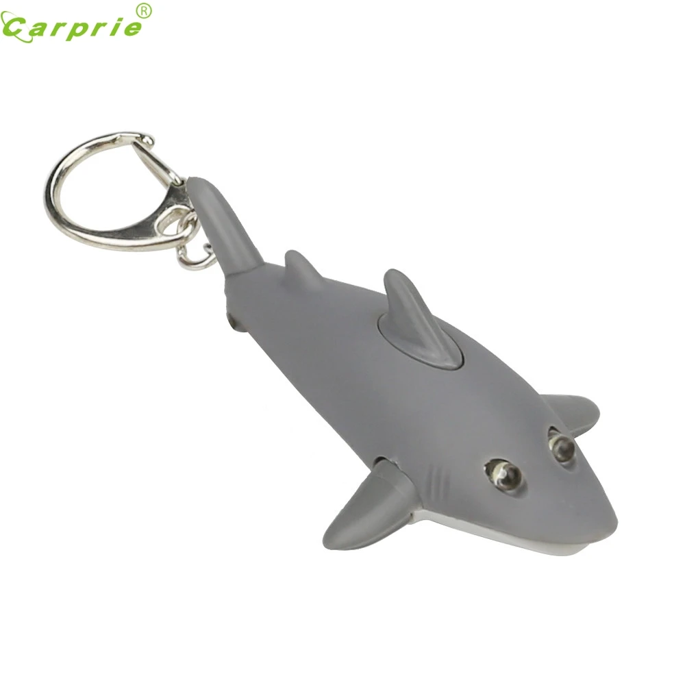 

CARPRIE Fashion Cute Shark Keychain With LED Light Sound Keyfob Illuminous Car Key Ring For Audi Key Holder Gift For Men Women