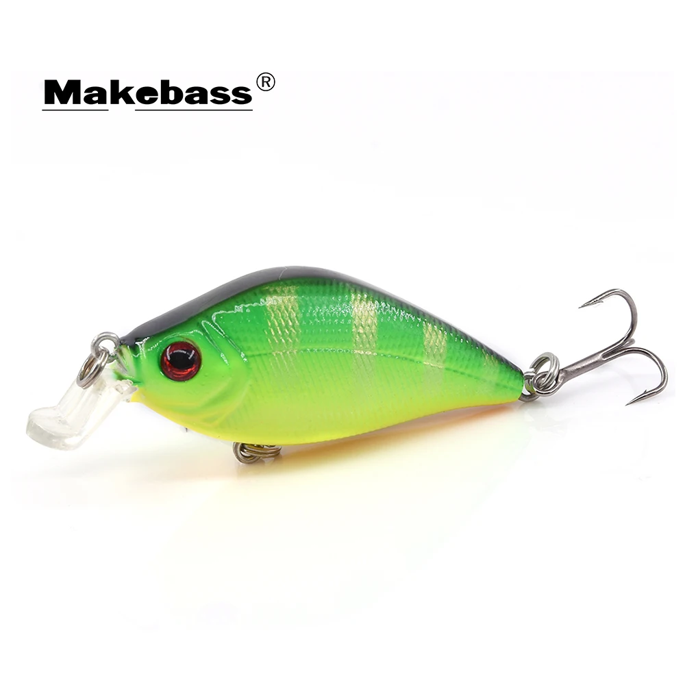 Makebass Crankbait рыболовные приманки бас искусственный воблер, твердая приманка дайвинг с неглубоким погружением рыболовные снасти форель Окунь и т. д. 2 дюйма/0,3 унций