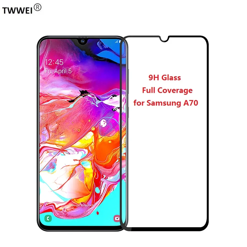 Закаленное стекло с полным покрытием для samsung Galaxy A70 Защитное защитная пленка из