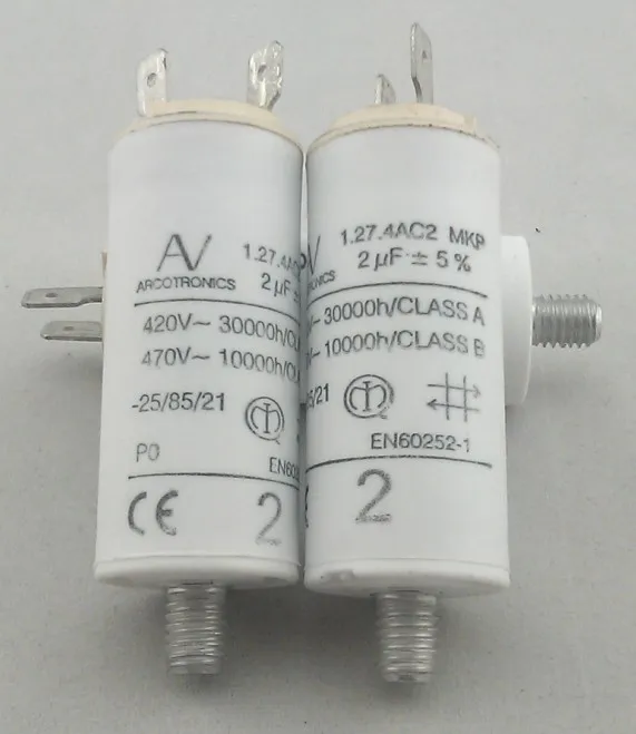 

Free shipping.1.27.4AC2 MKP 3uF 420VAC 470VAC imports start capacitor