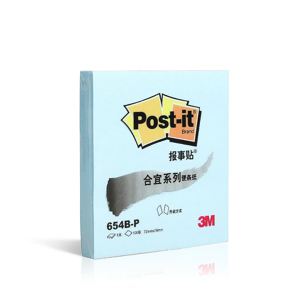 3M Post-it 100 листов на блокнот post it sticky notes для планировщика postit sticky note paper memo pad цена образца 654B-P