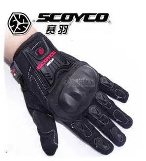 SCOYCO MC12 полный палец перчатки Гонки Мотоцикл Велоспорт полиэстер ткань Защита перчатка