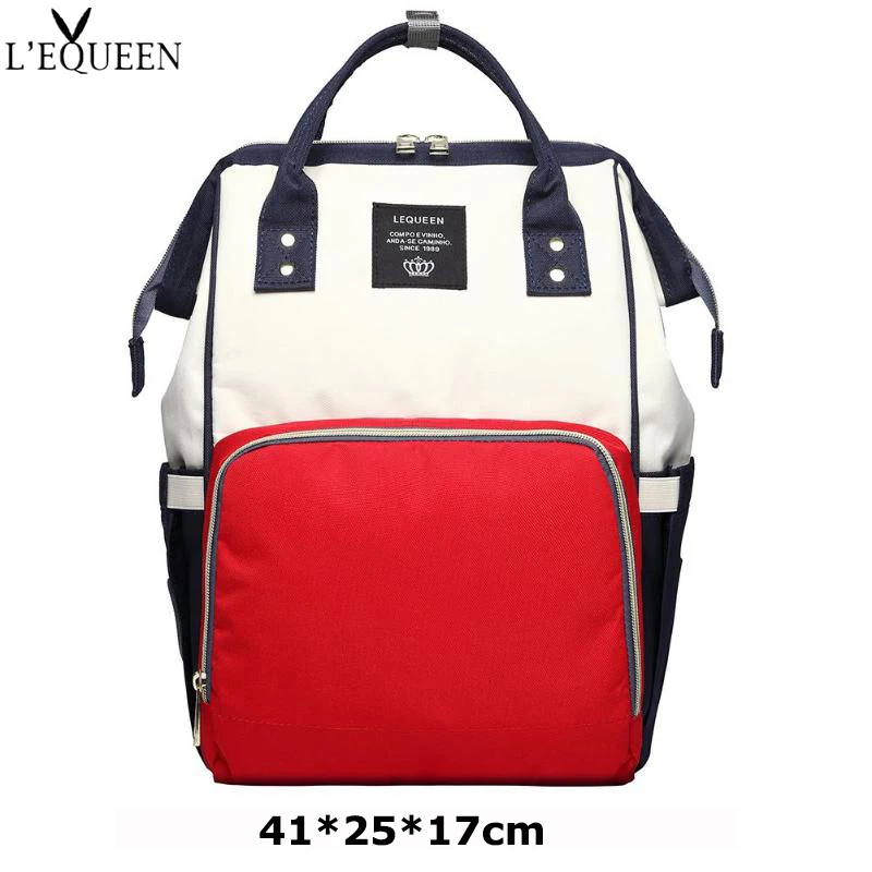 LEQUEEN модная сумка для подгузников для мам, Большая вместительная детская сумка, рюкзак для путешествий, дизайнерская сумка для подгузников для ухода за ребенком - Цвет: 15