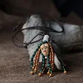 Винтажное колье ожерелье для женщин короткая цепочка с ракушкой цветок красный камень сердолик деревянный держатель кулон этнические ювелирные изделия мода